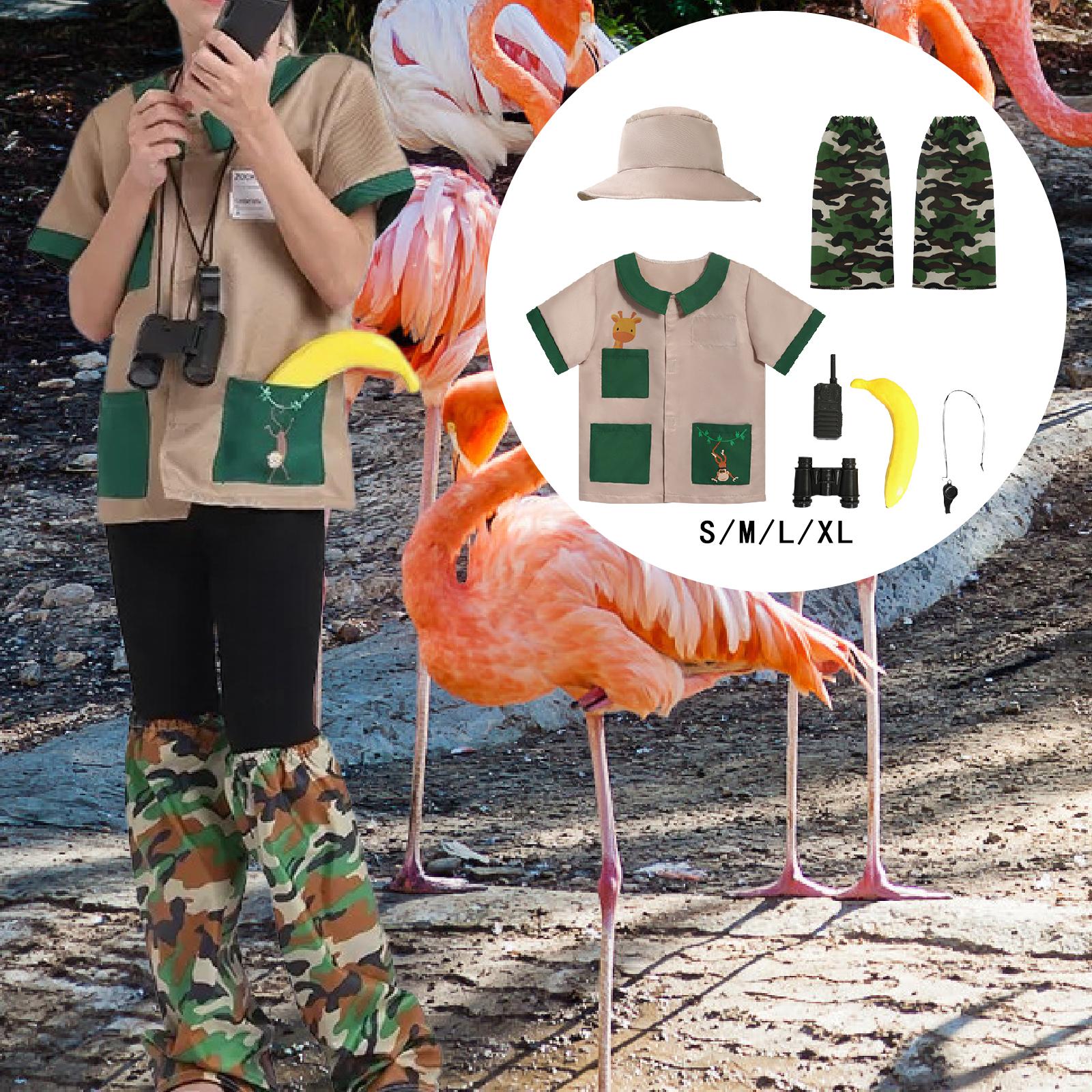 Zoo Outdoor Adventure Set - Kids Explorer Costume Set Whistle Telescope