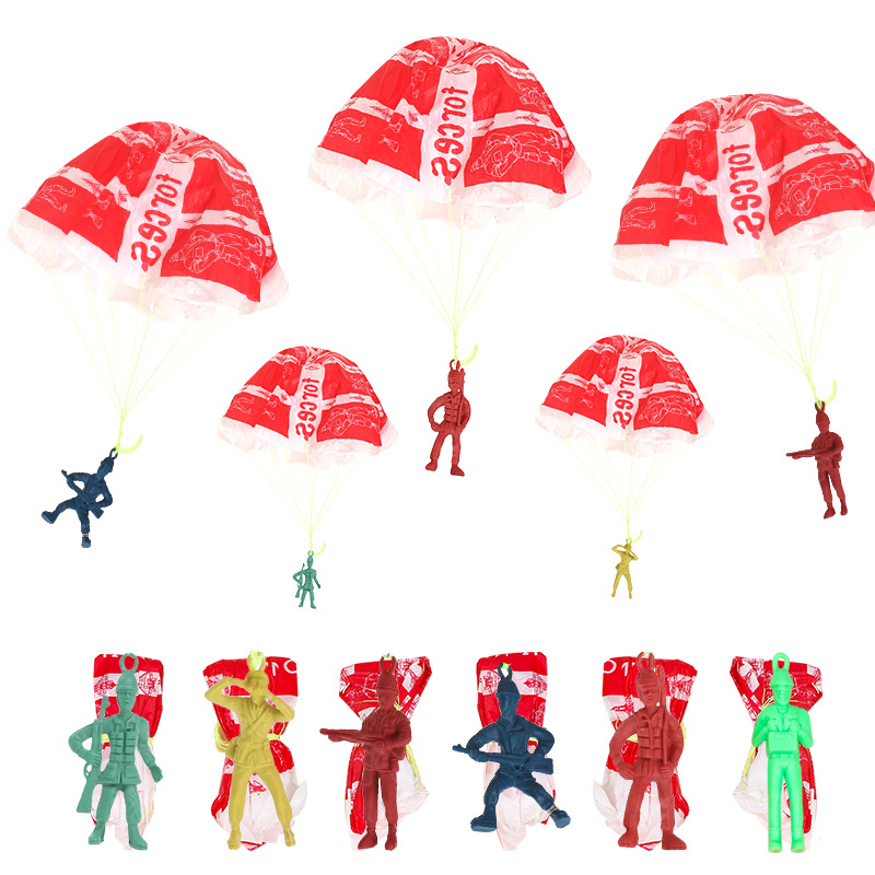 Outdoor Adventure Game - 10pcs Plastic Ejecting Parachute Toy Outdoor