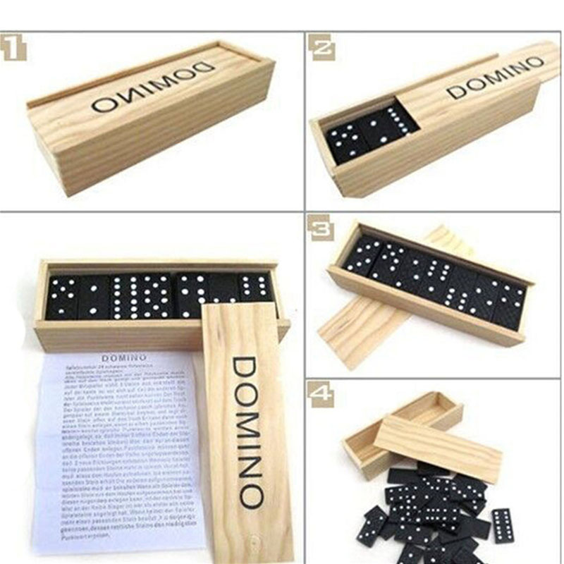 28pcs/Set Wooden Domino Board  - огляд і ціна Outdoor Adventure Game