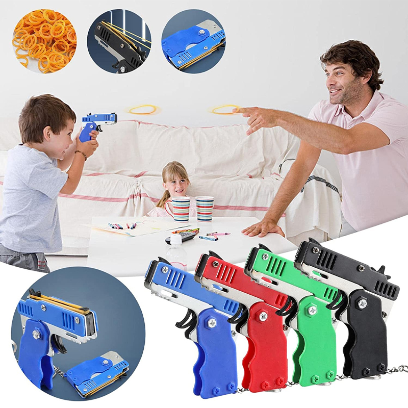 Mini Keychain Rubber Band Gun  - огляд і ціна Outdoor Adventure Game